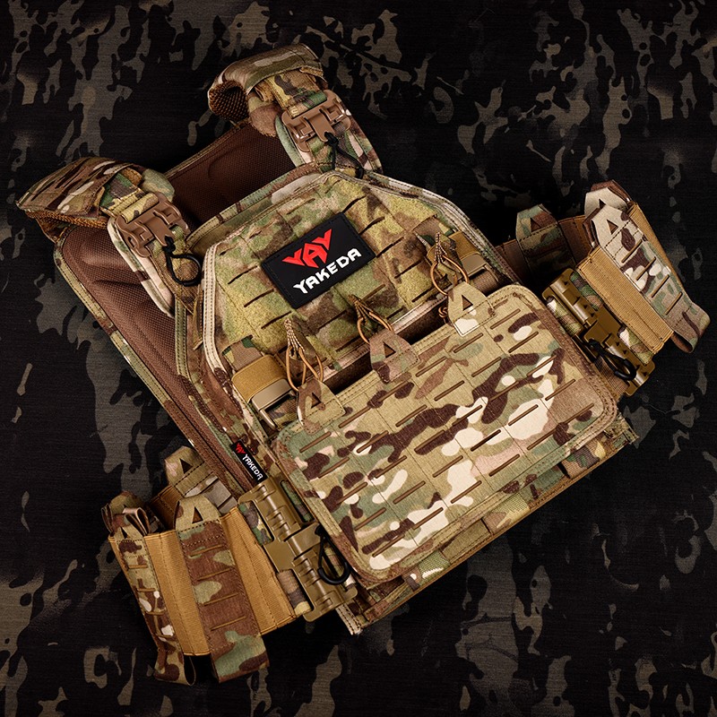 Outdoor Modular Laser Cut Multicam Vest Breathable Tactical Gear
