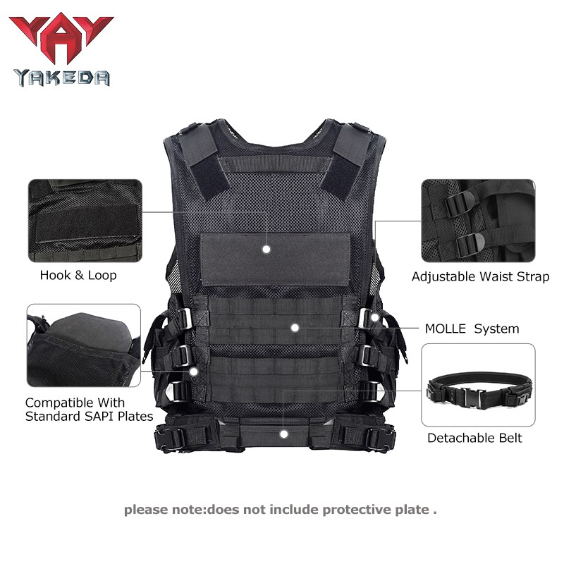 Tactical Gear Vests Shooting Breathable Vest with Detachable Belt