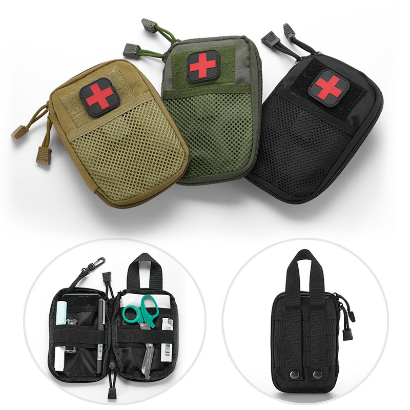 Customized waterproof molle tactical waist pouch tool bag emergency medical kit bag survival kit first aid bag