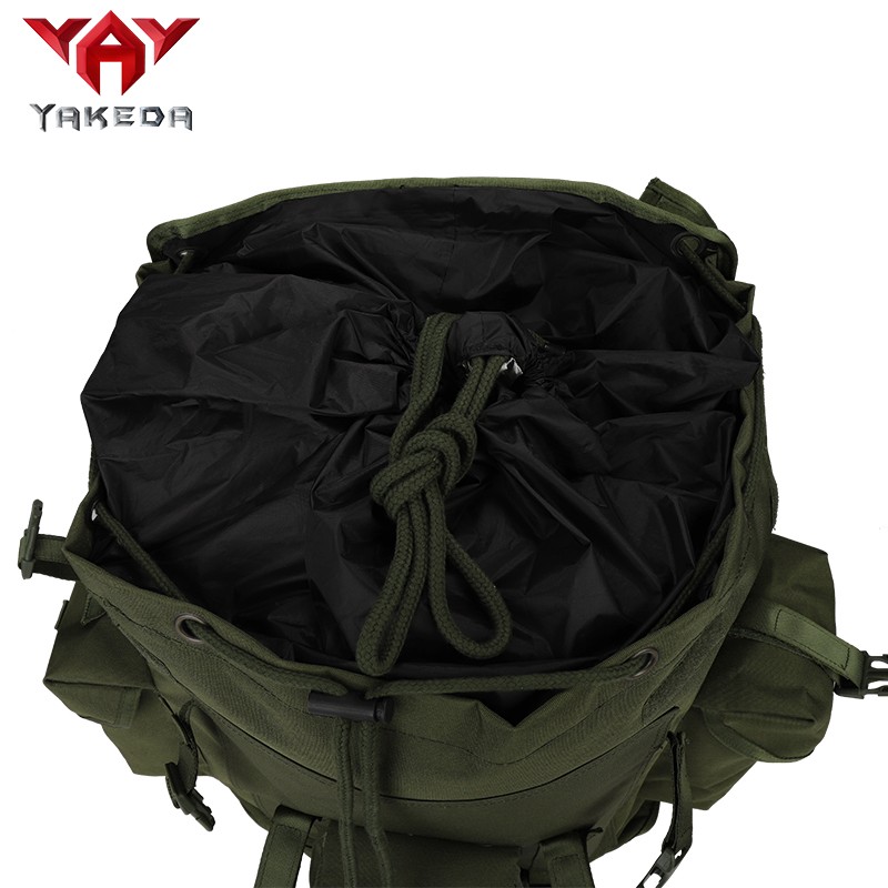 YAKEDA Large Combat Field Pack hiking camping outdoor heavy duty tactical backpack bag with metal iron external frame