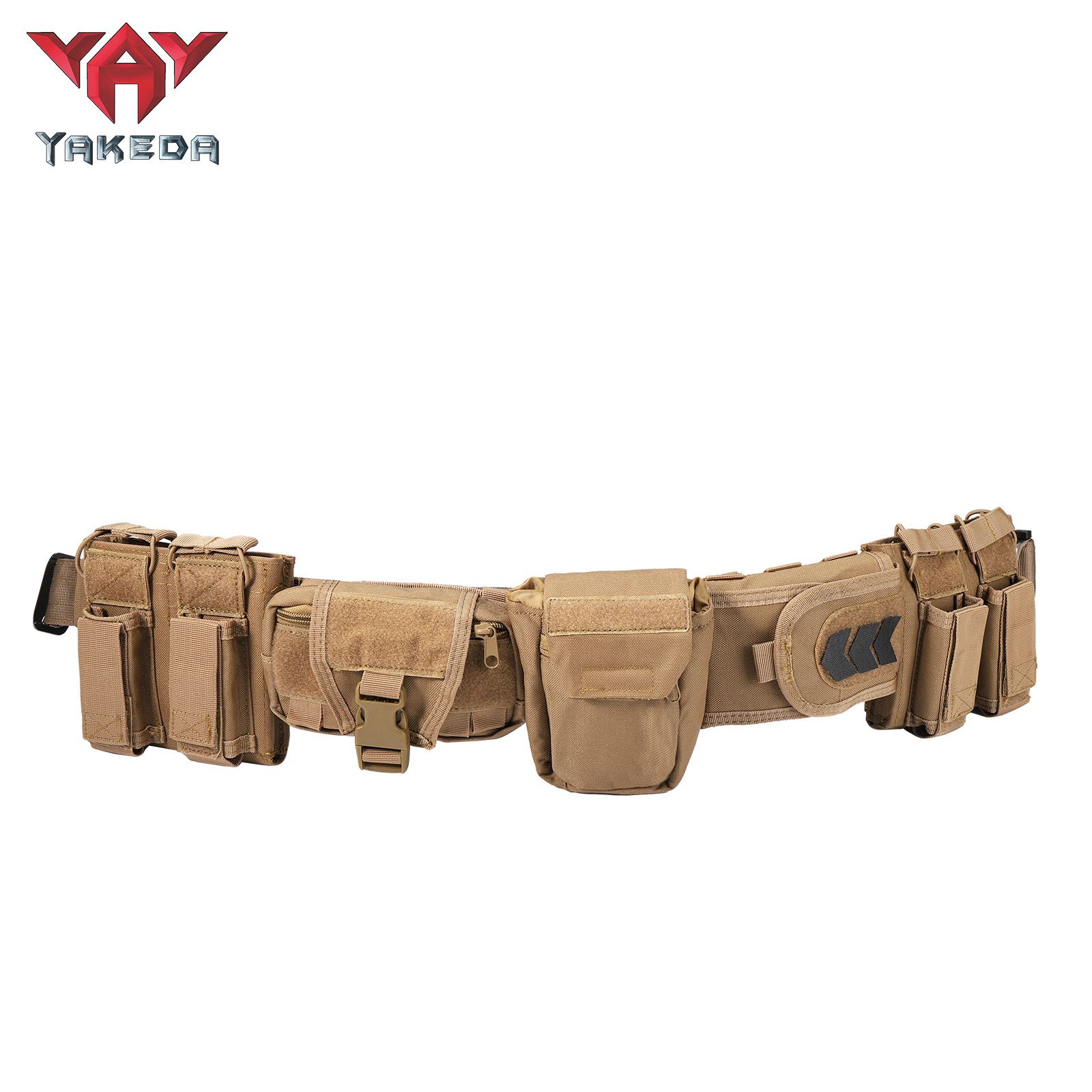 Yakeda MOLLE Quick Release Combat Battle Belt With Pouches Heavy Duty Inner & Outer Belt Tactical Belt Set