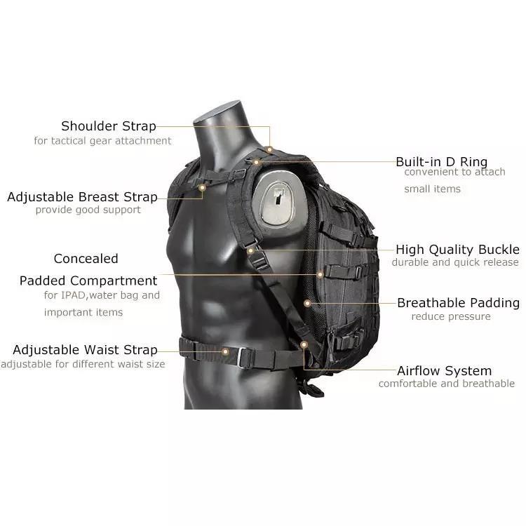 molle tactical military backpack